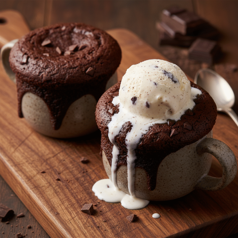 Decadent 5-Minute Fudgy Microwave Brownie Mug Cake for Two