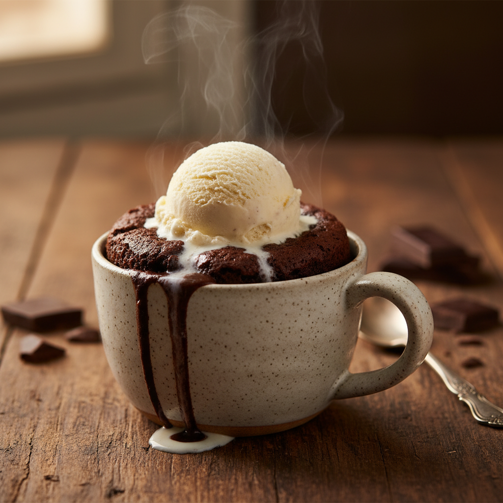 The Ultimate 2-Minute Fudgy Eggless Microwave Brownie Mug Cake