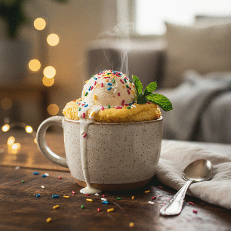 The Ultimate Fluffy Vanilla Mug Cake for One: Ready in 2 Minutes