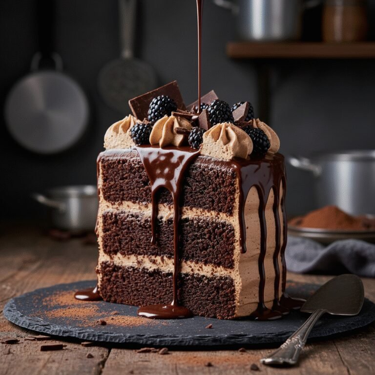 Ultimate Tall Chocolate Drip Cake with Glossy Ganache: The Showstopper Dessert