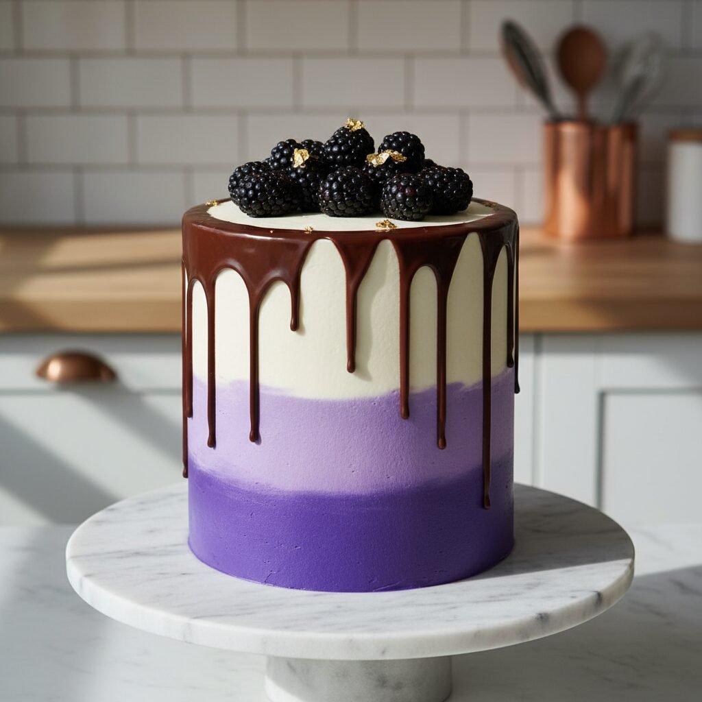 Ultimate Tall Chocolate Drip Cake With Ombre Frosting