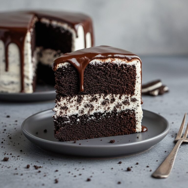 Ultimate Tall Oreo Drip Cake: A Decadent Two-Layer Masterpiece