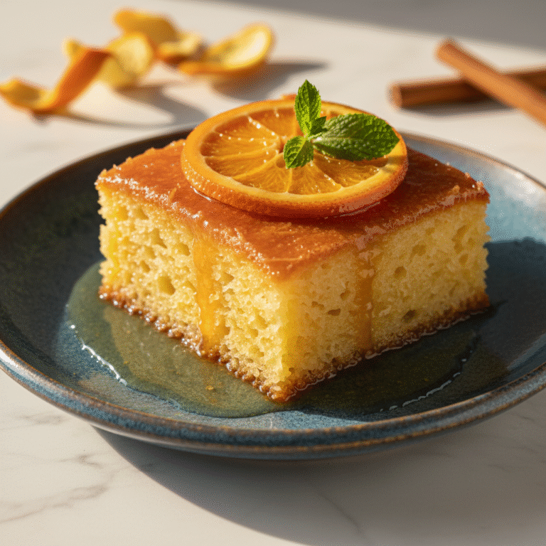 Authentic Greek Orange Phyllo Cake (Portokalopita)