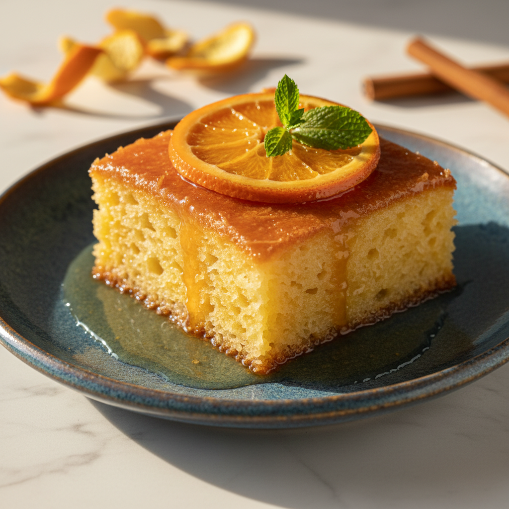 Authentic Greek Orange Phyllo Cake (Portokalopita)