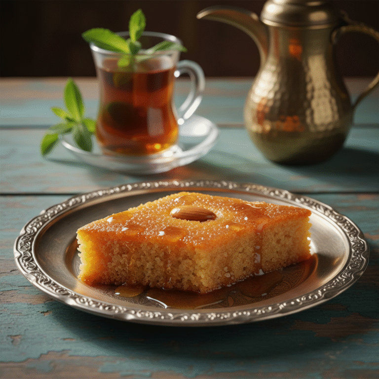 Traditional Authentic Basbousa: The Ultimate Middle Eastern Semolina Cake